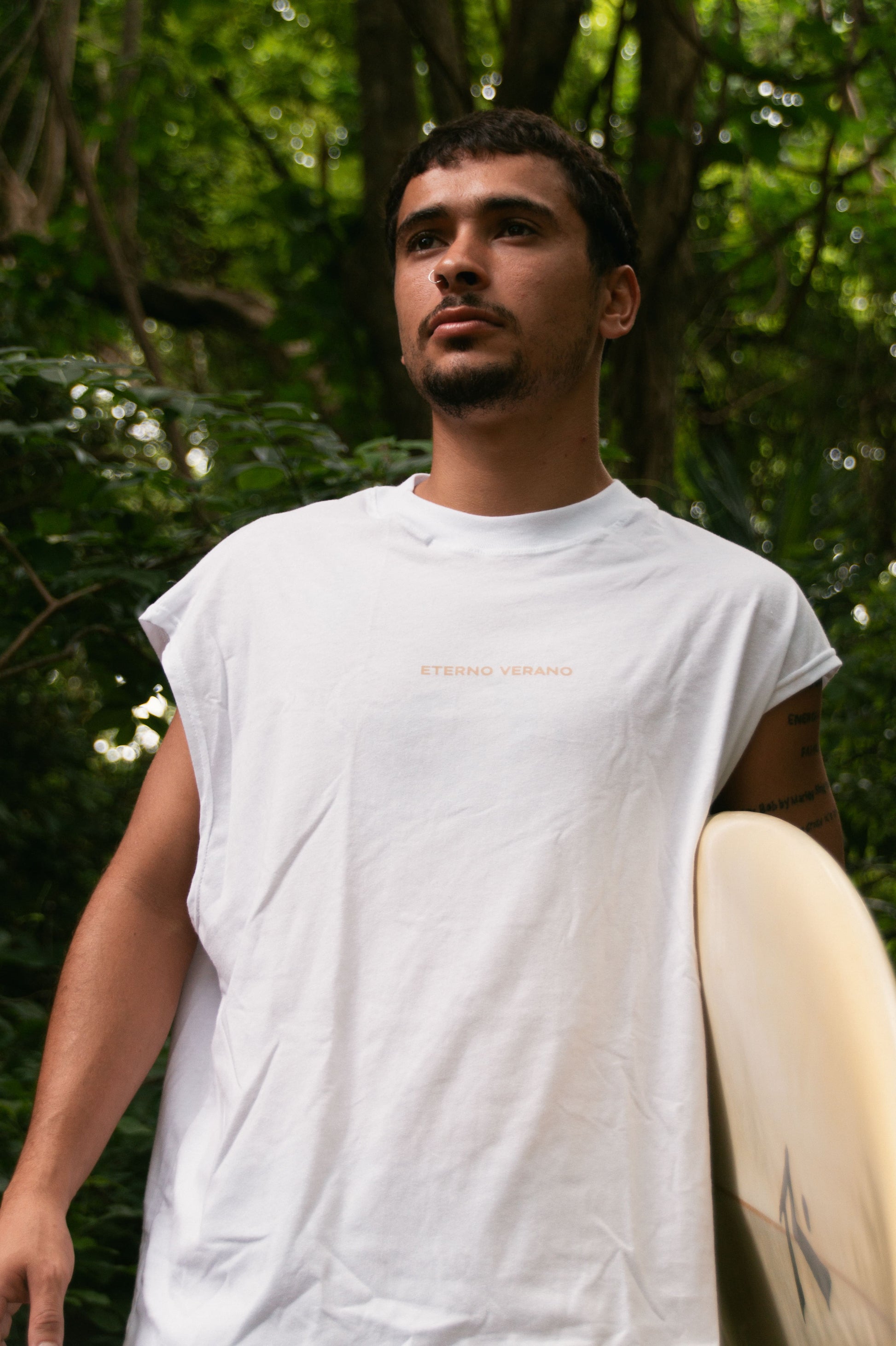Made With Good Vibes Boxy Tank Top White
