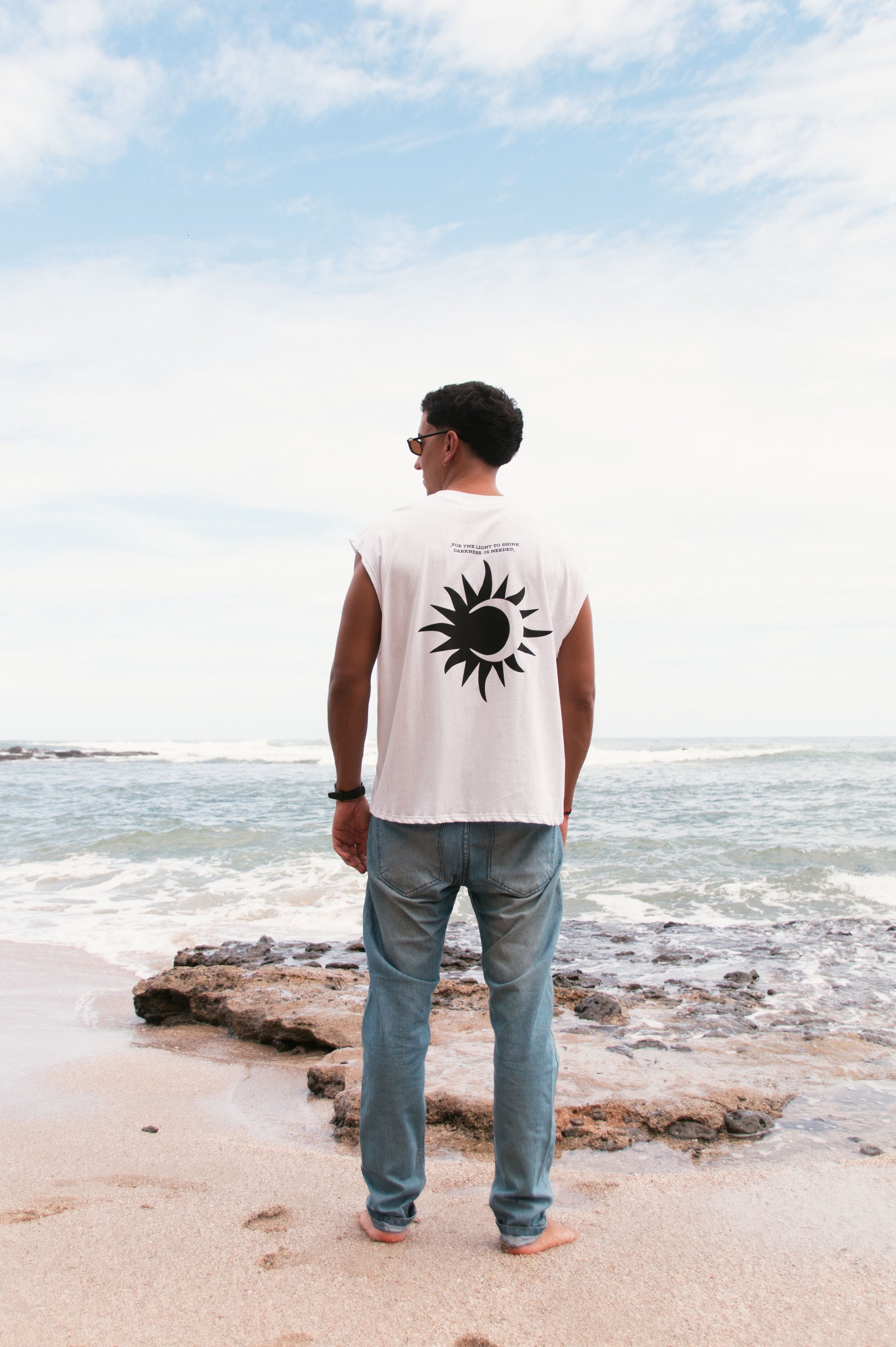 Sun & Moon Boxy Tank Top White
