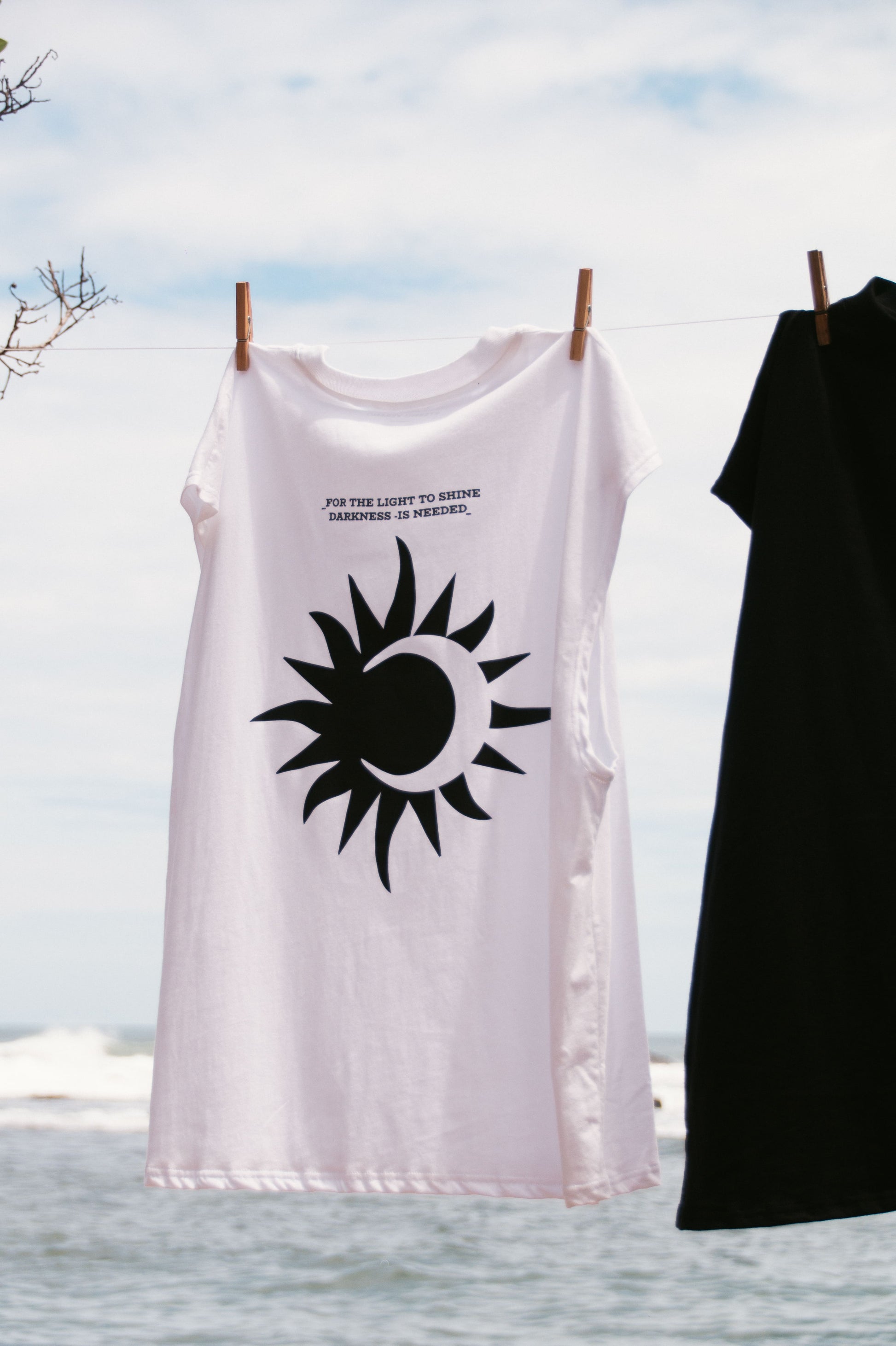 Sun & Moon Boxy Tank Top White