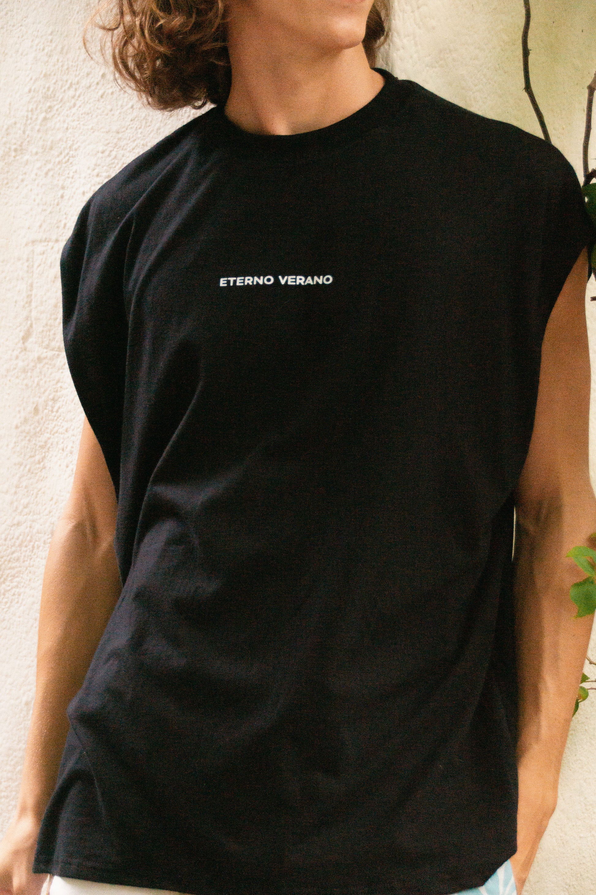 Sun & Moon Boxy Tank Top Black