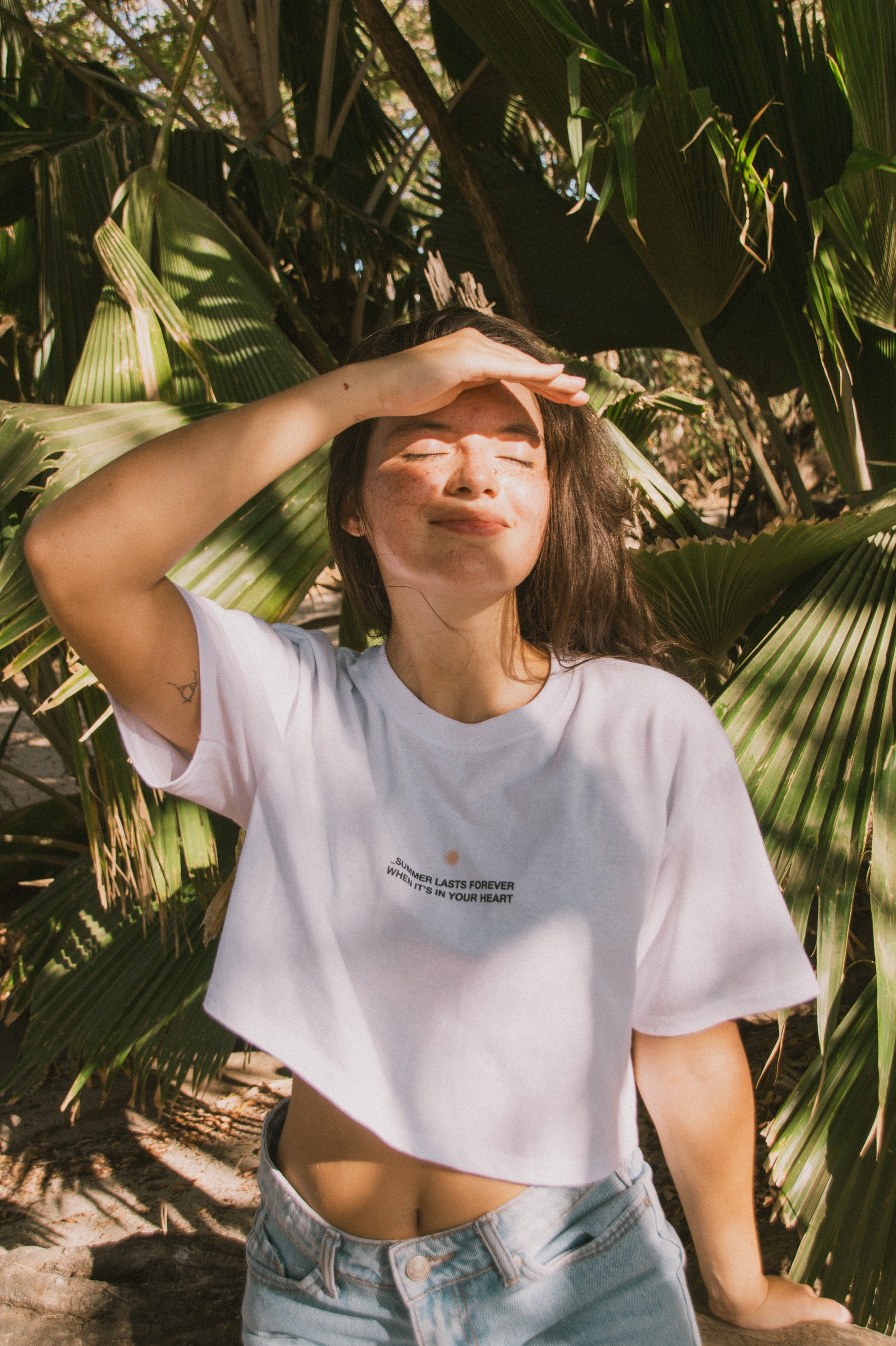 Summer Lasts Forever Crop Top White