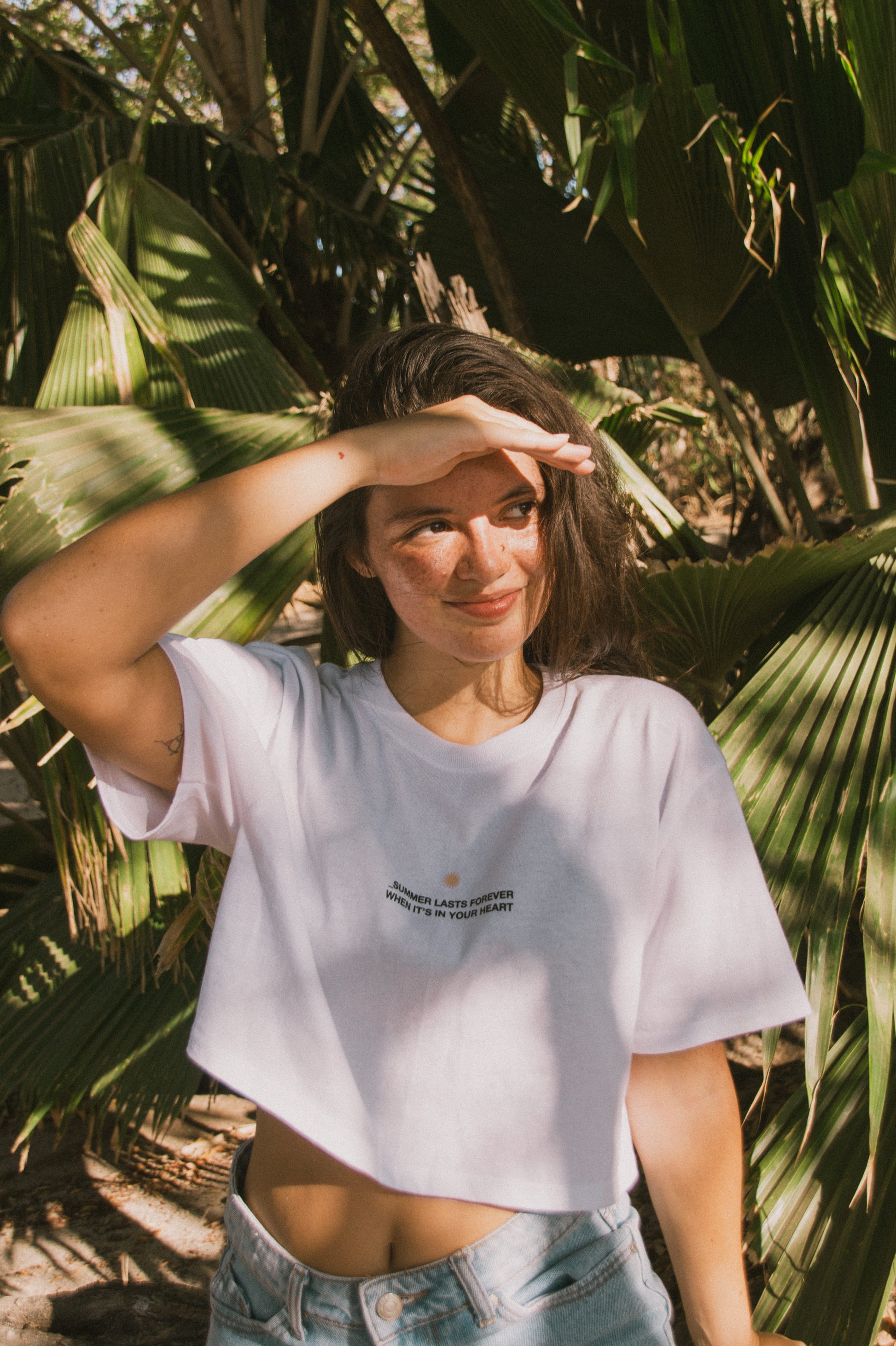 Summer Lasts Forever Crop Top White