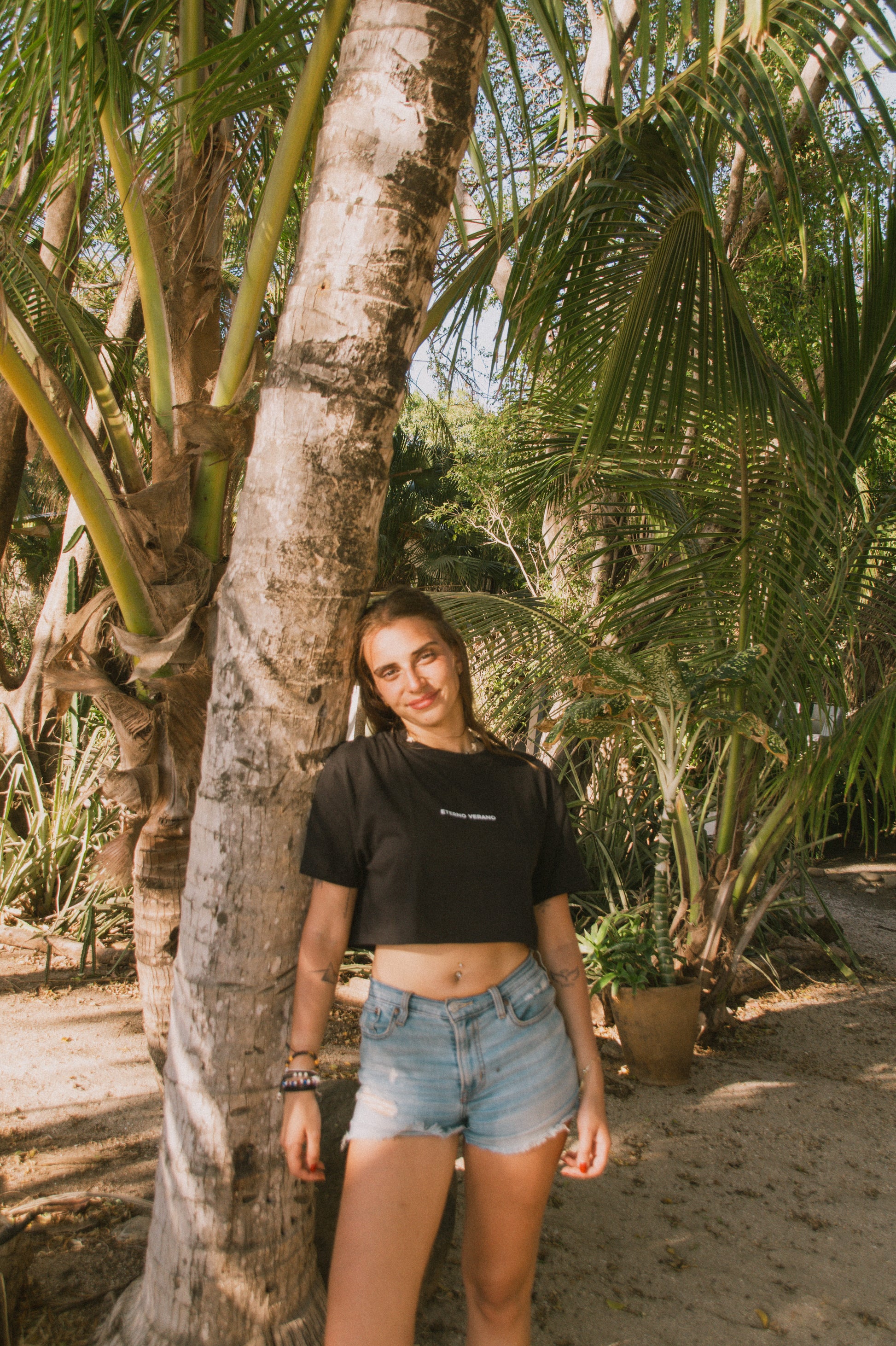 Sun & Moon Crop Top Black