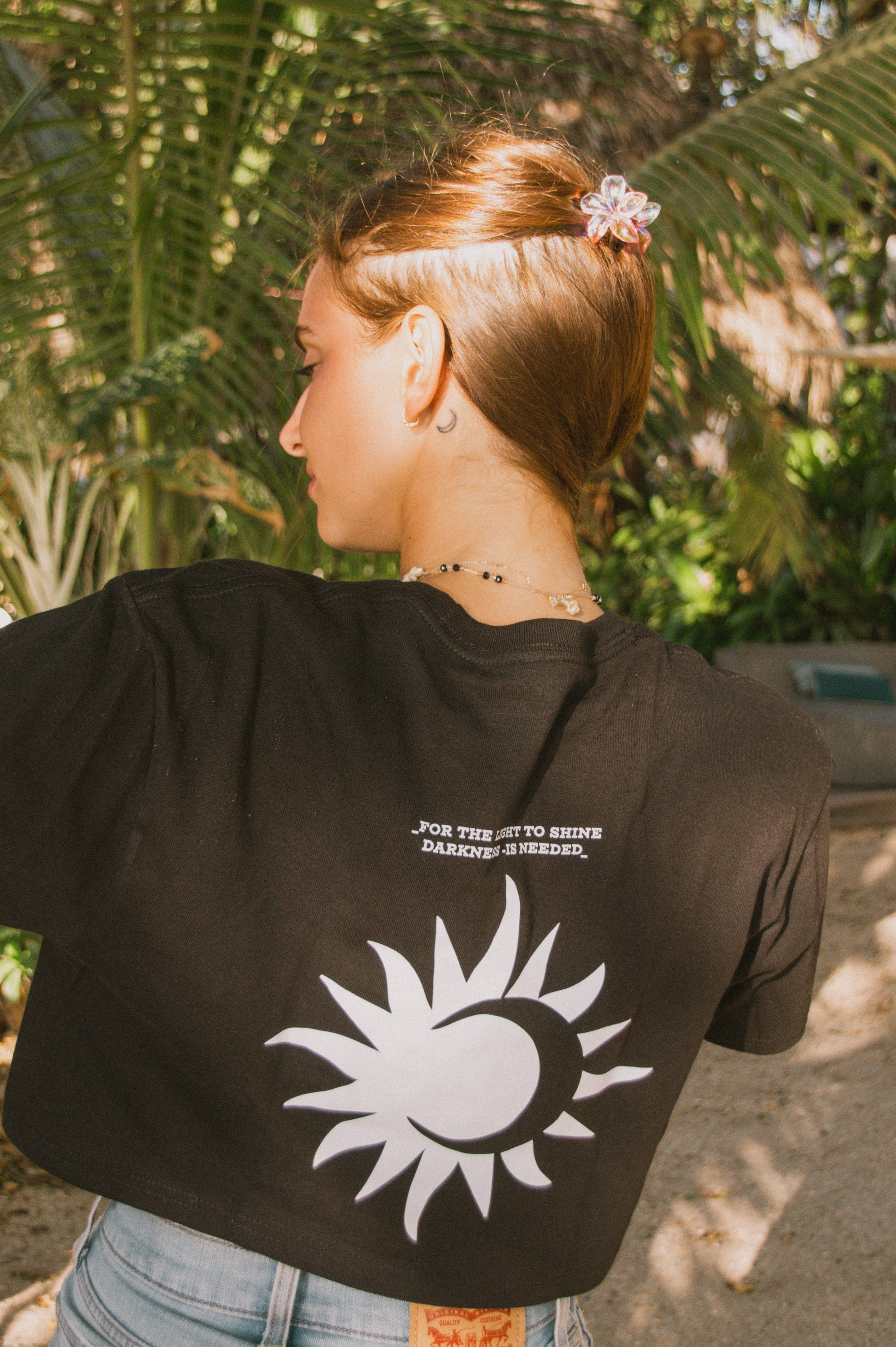 Sun & Moon Crop Top Black