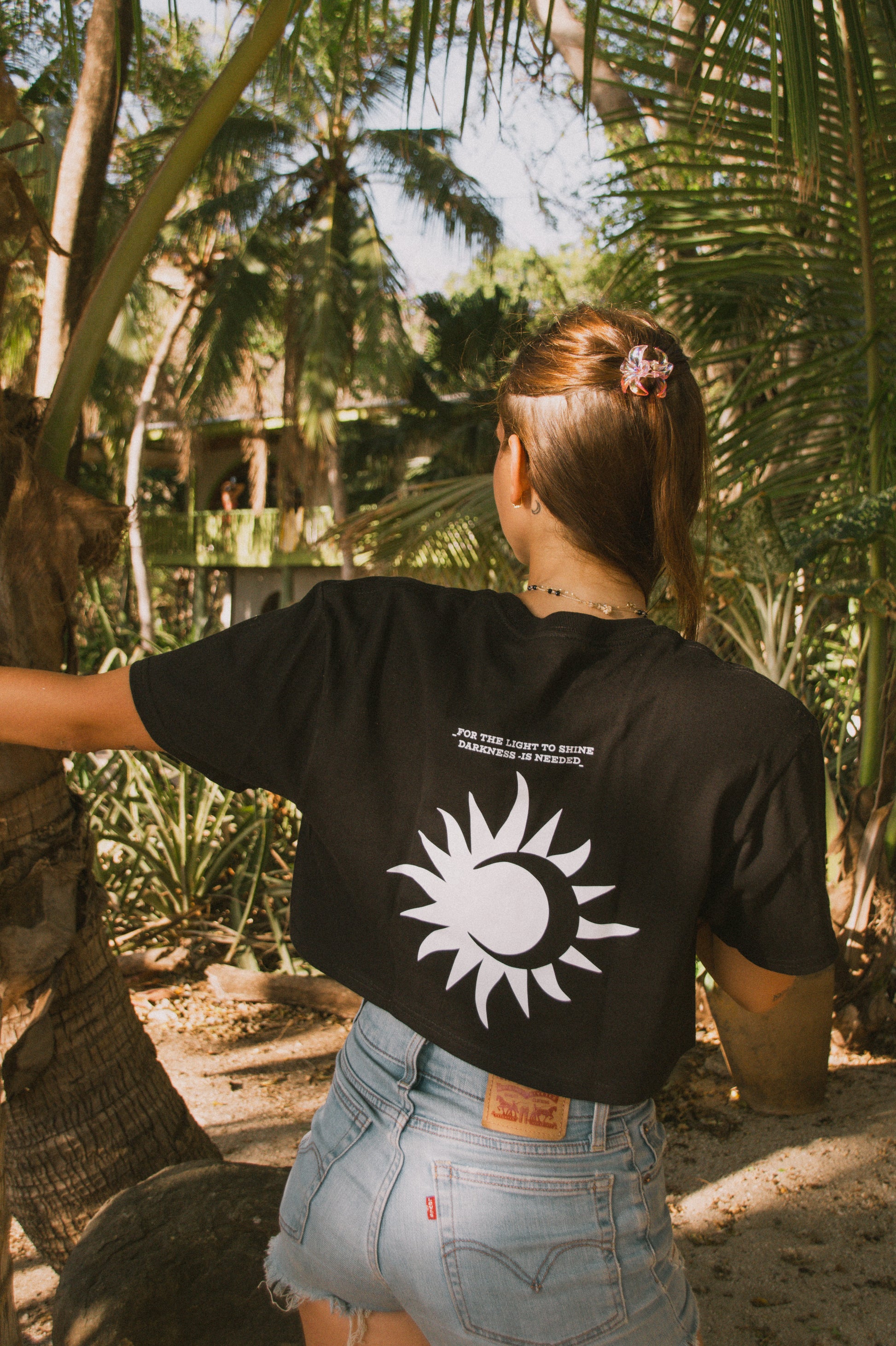 Sun & Moon Crop Top Black