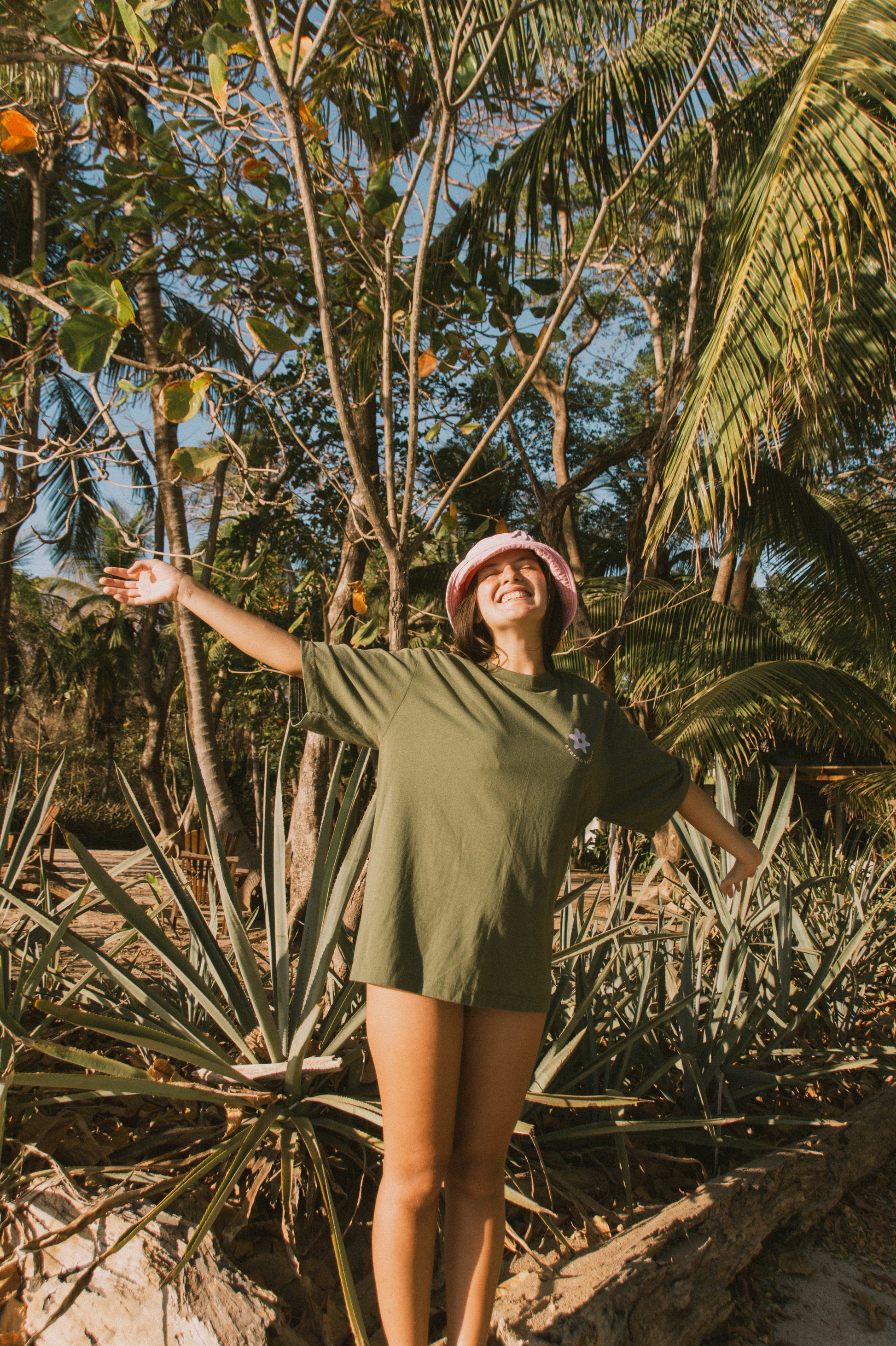 Paper Boat Boxy Tee Moss Green