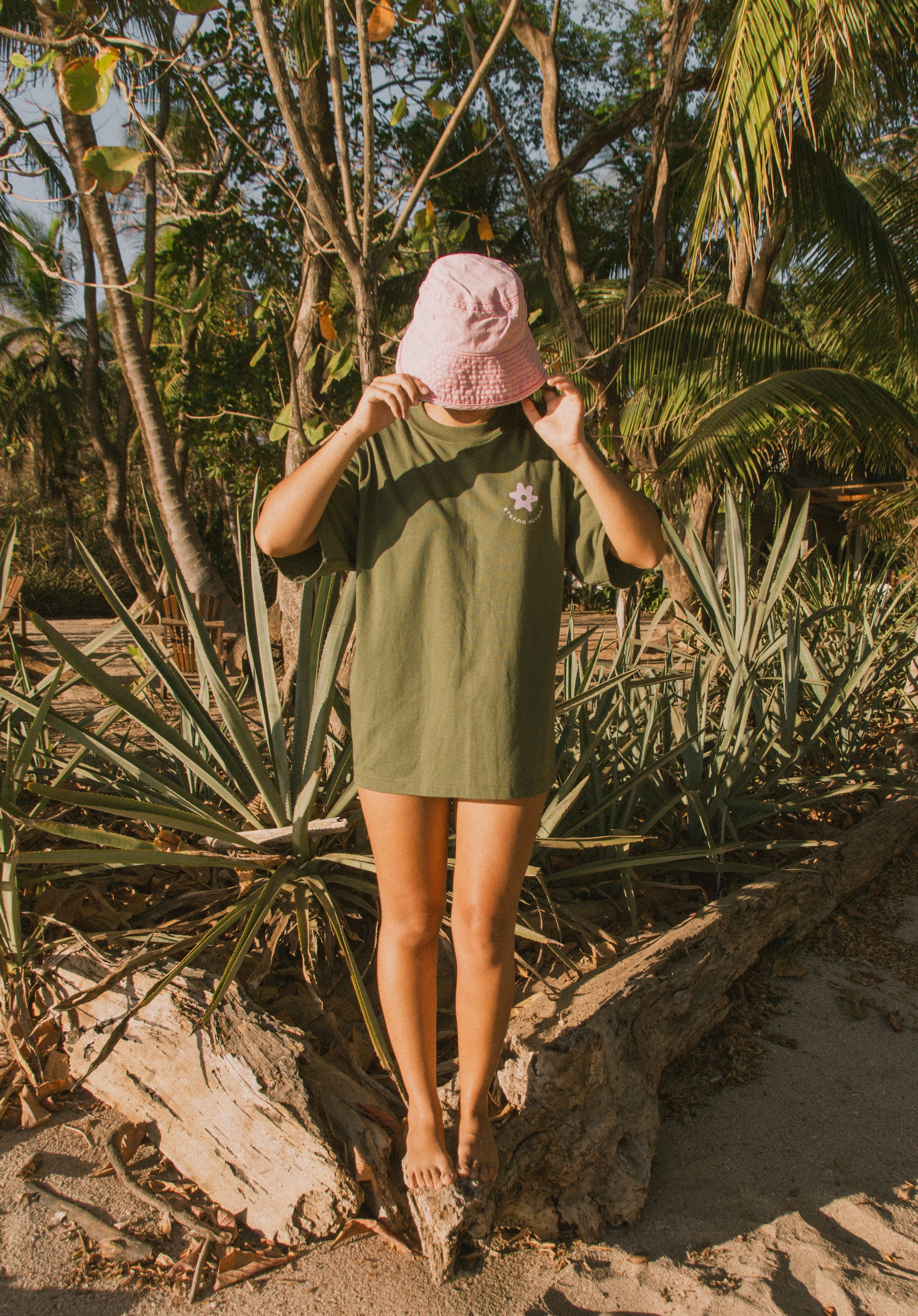 Paper Boat Boxy Tee Moss Green