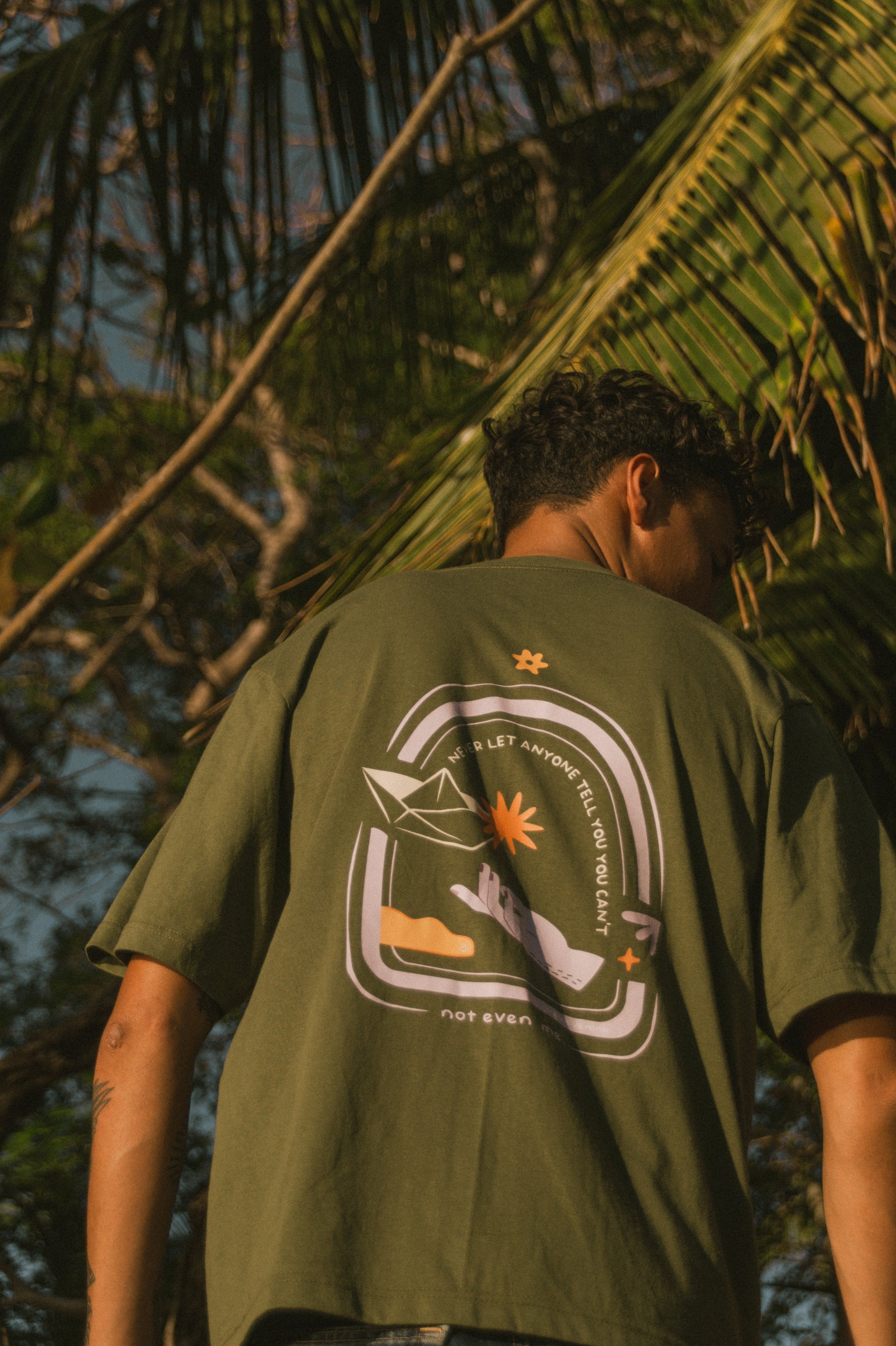 Paper Boat Boxy Tee Moss Green