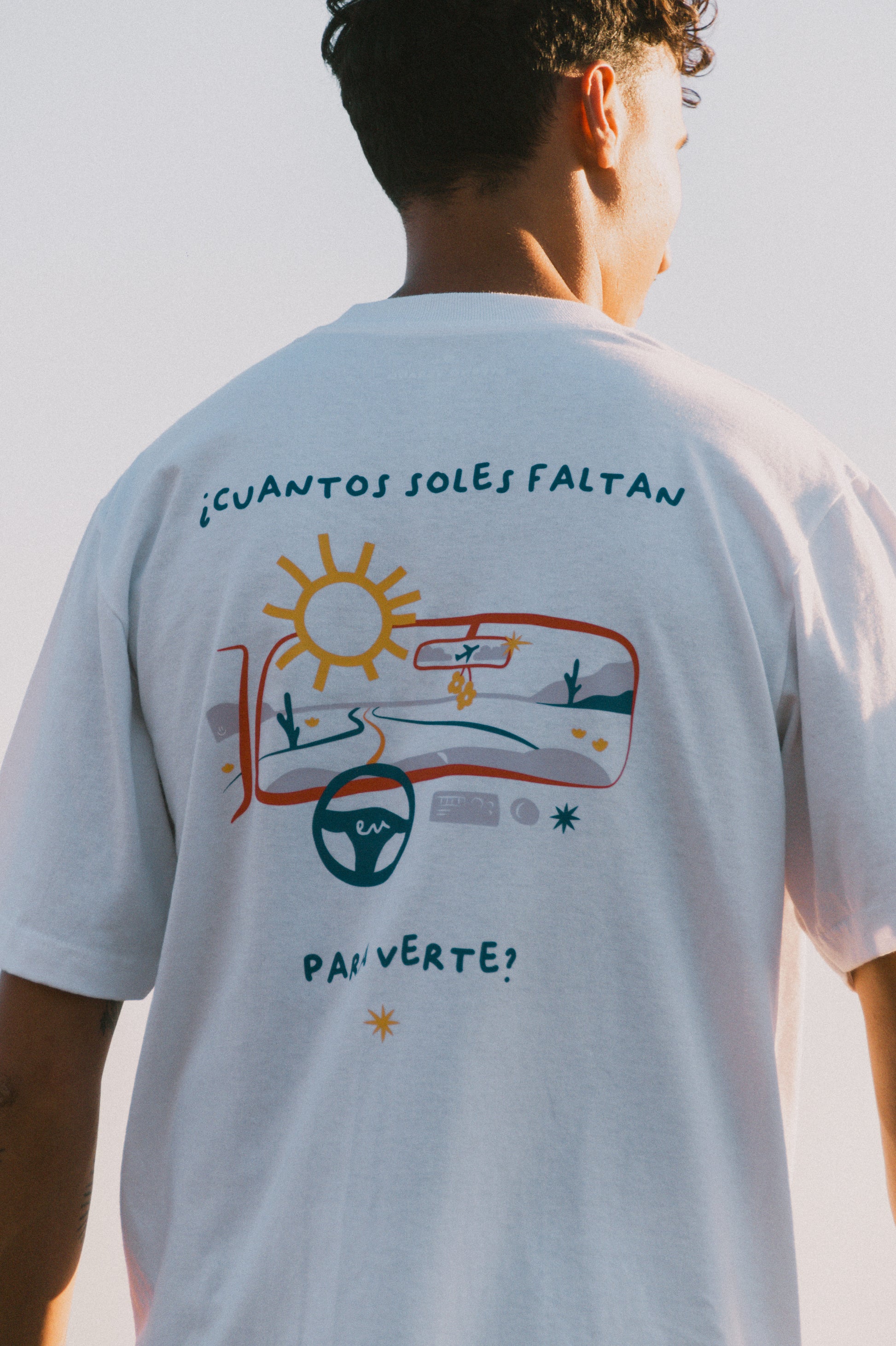 Cuantos Soles Boxy Tee White